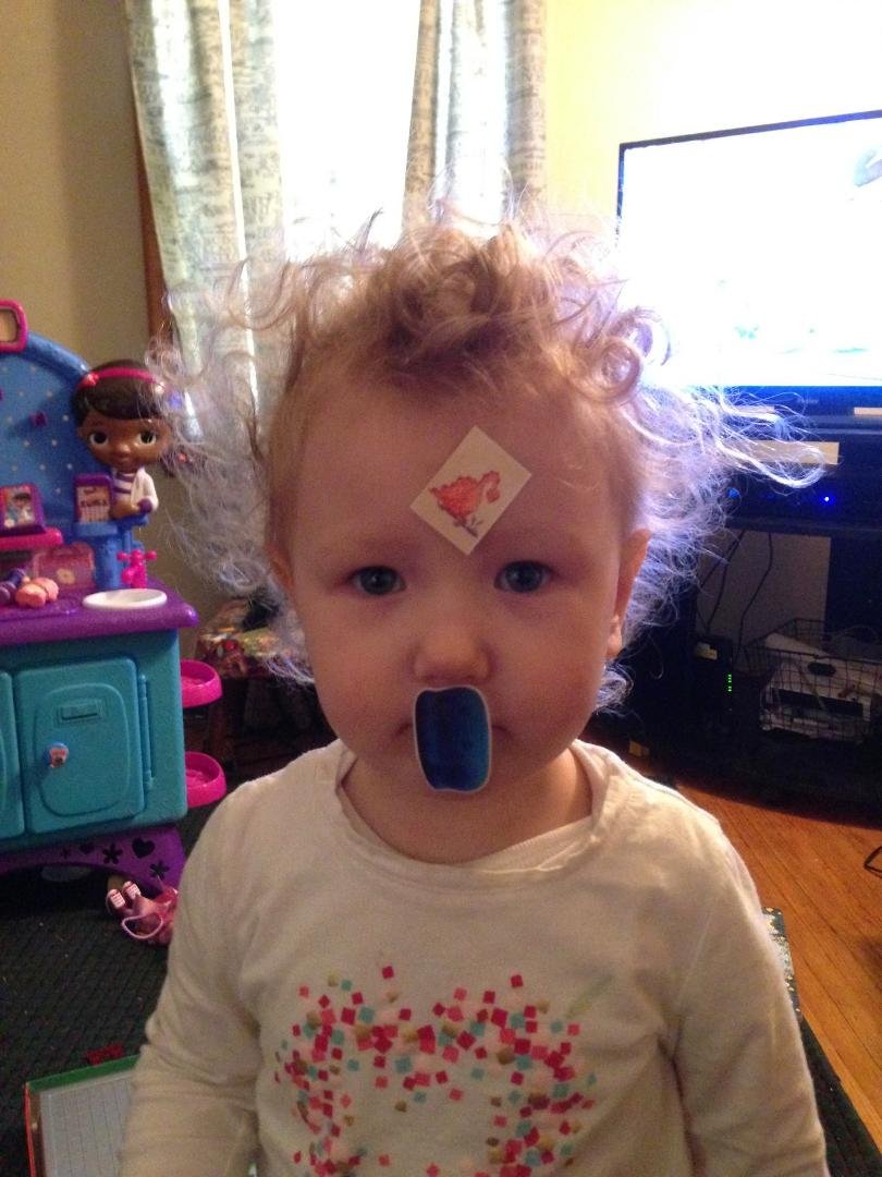 Pin the sticker on Cora Jade alias Shirley Temple!