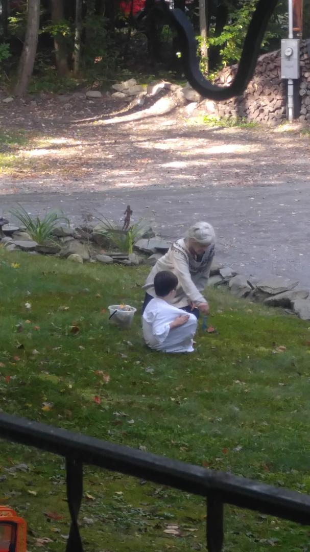 Nana and Daxxon playing "animal island"