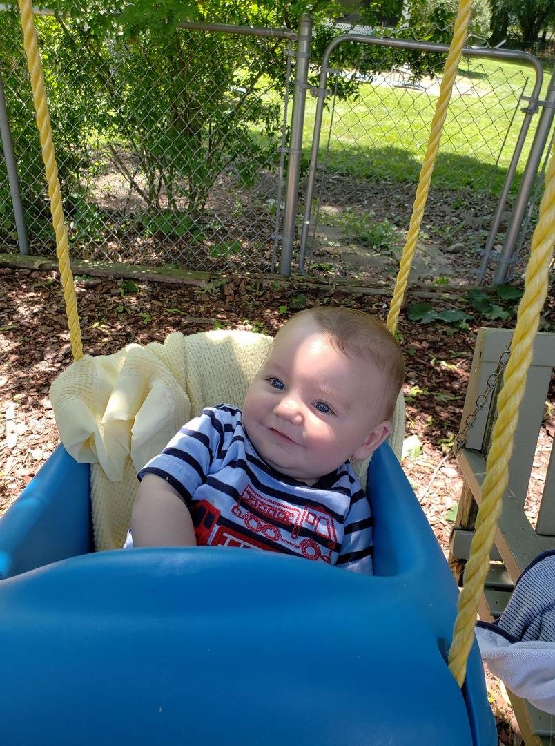 First time in his swing!