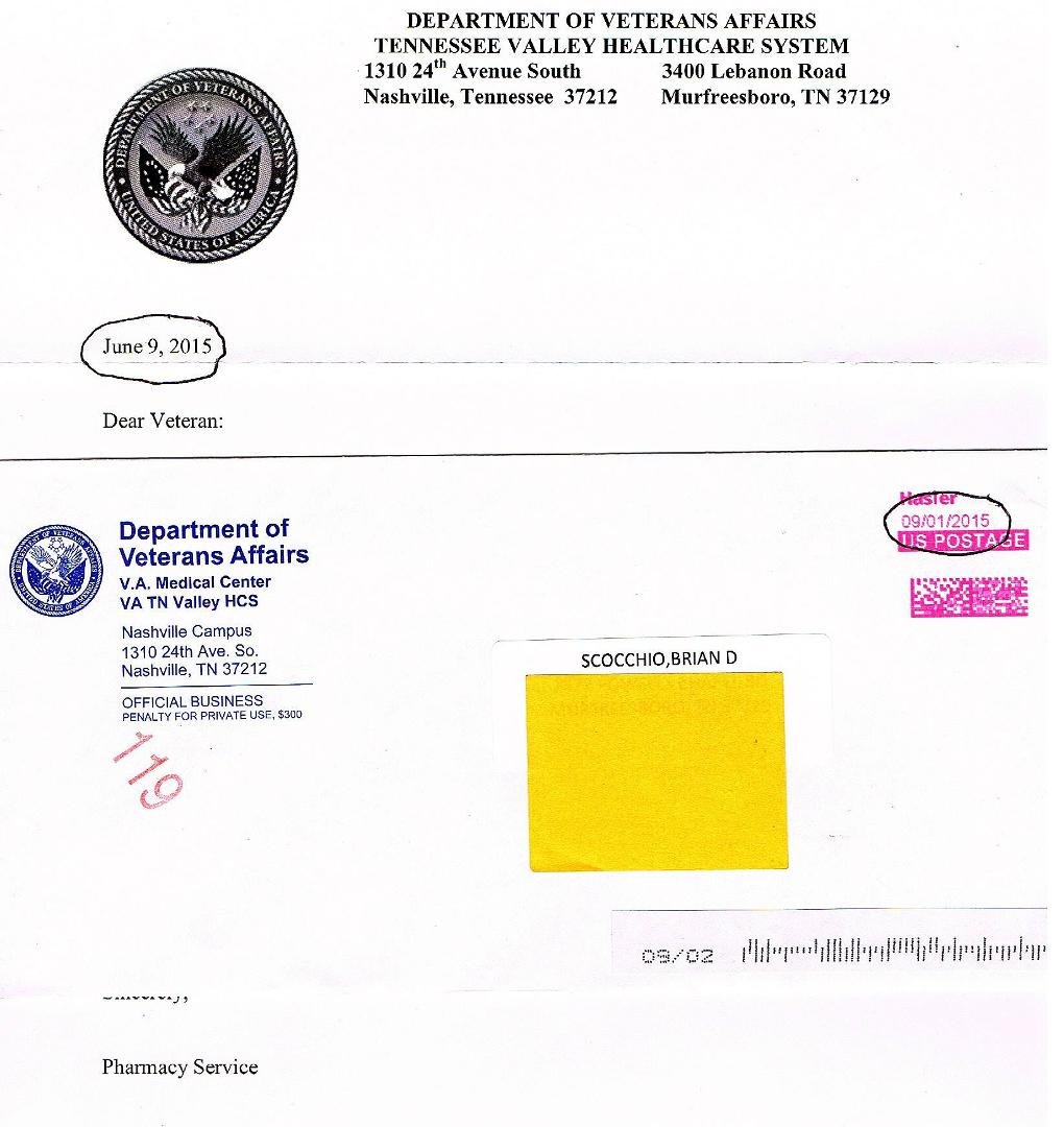 Got a letter from the VA today saying they were changing one of my prescriptions. No big deal, I thought. Then I noticed the date the letter was written. Why does it take 3 months to mail a letter?