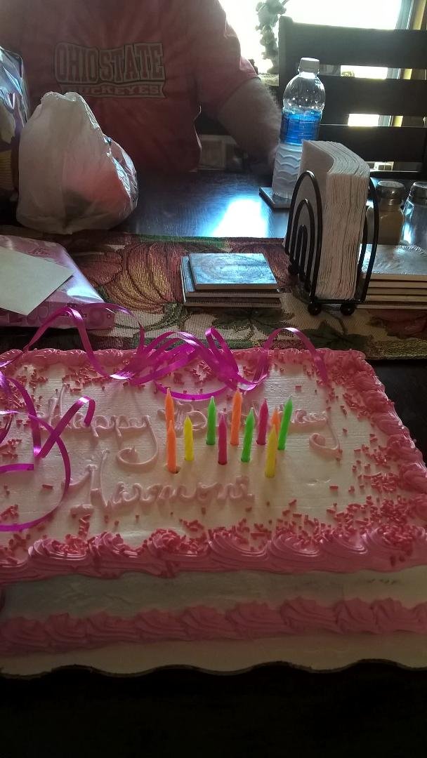 My middle granddaughter's birthday 🎂 10 yrs. old! Happy birthday 😊 Harmoni,love 💙 you.