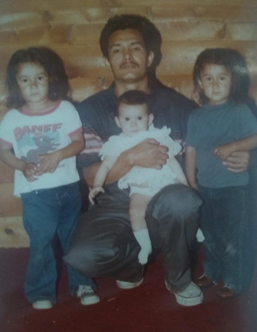 Lupe Roman with his firstborn daughter Rosita and his little fraternal twin brothers Omar and Octavio back in 1983