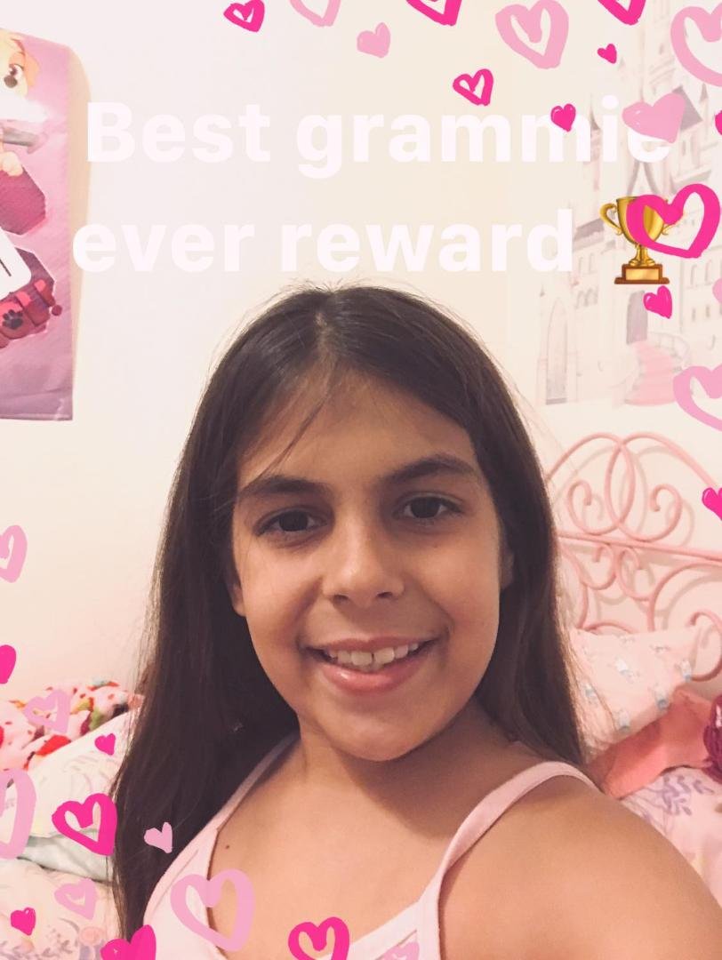 Best Grammie ever award! I’m honored!💕💕💕