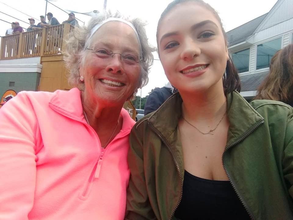 Me n Kate at Adams game. It's a nail biter!