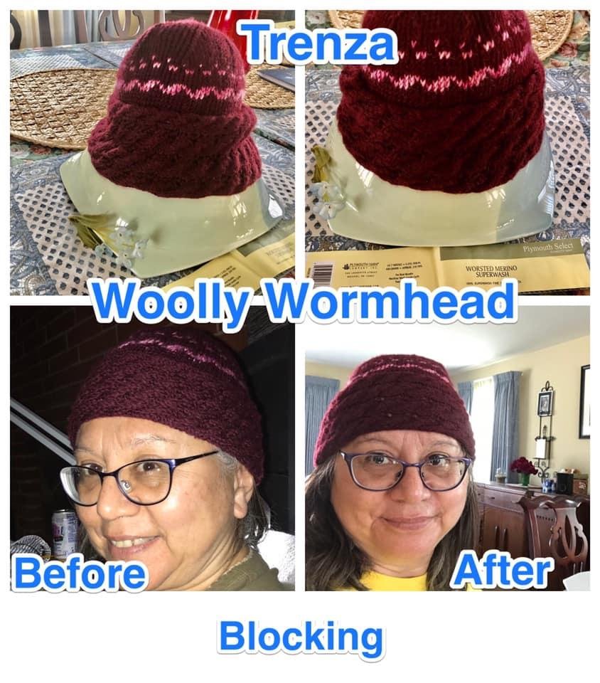 Trenza latest knitted hat, pattern by Wolly Wormhead  #WWTrenzaHat