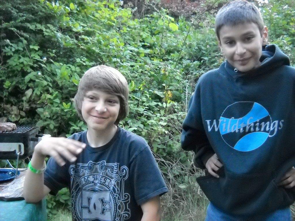 Austin and Noah at the Bar View park
