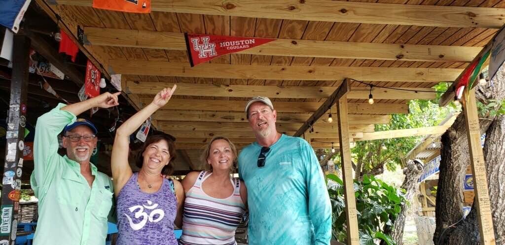 Foxys Jost Van Dyke! Go Coogs! We hung the banner!