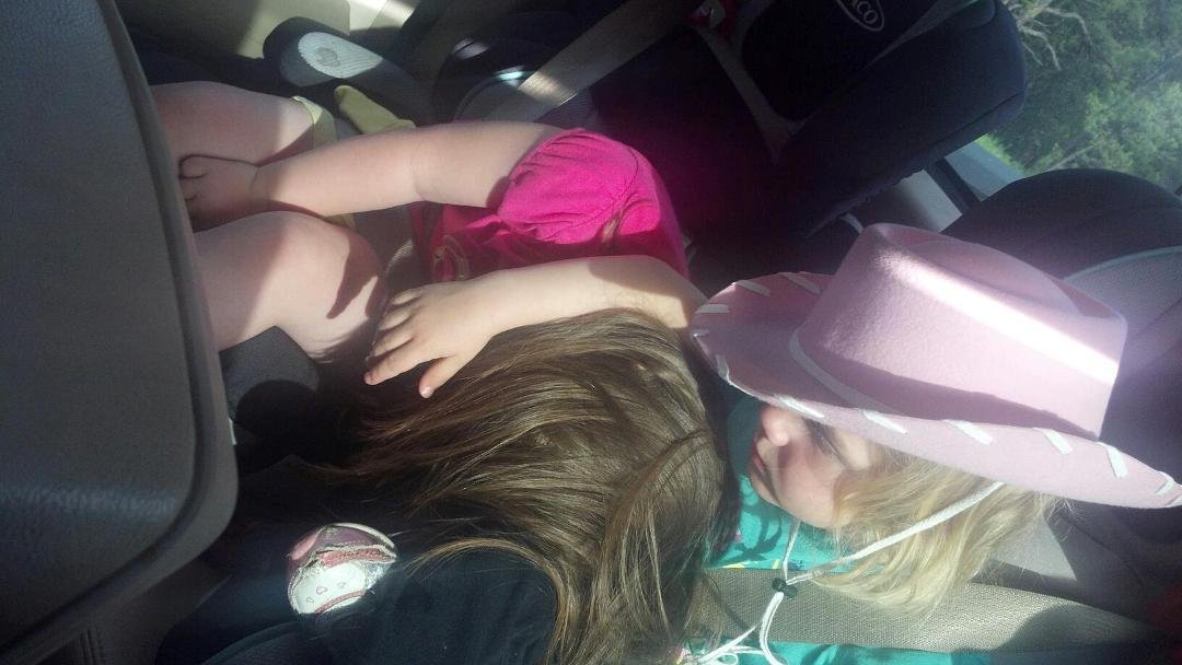 At the end of the trail for my little buckaroos.