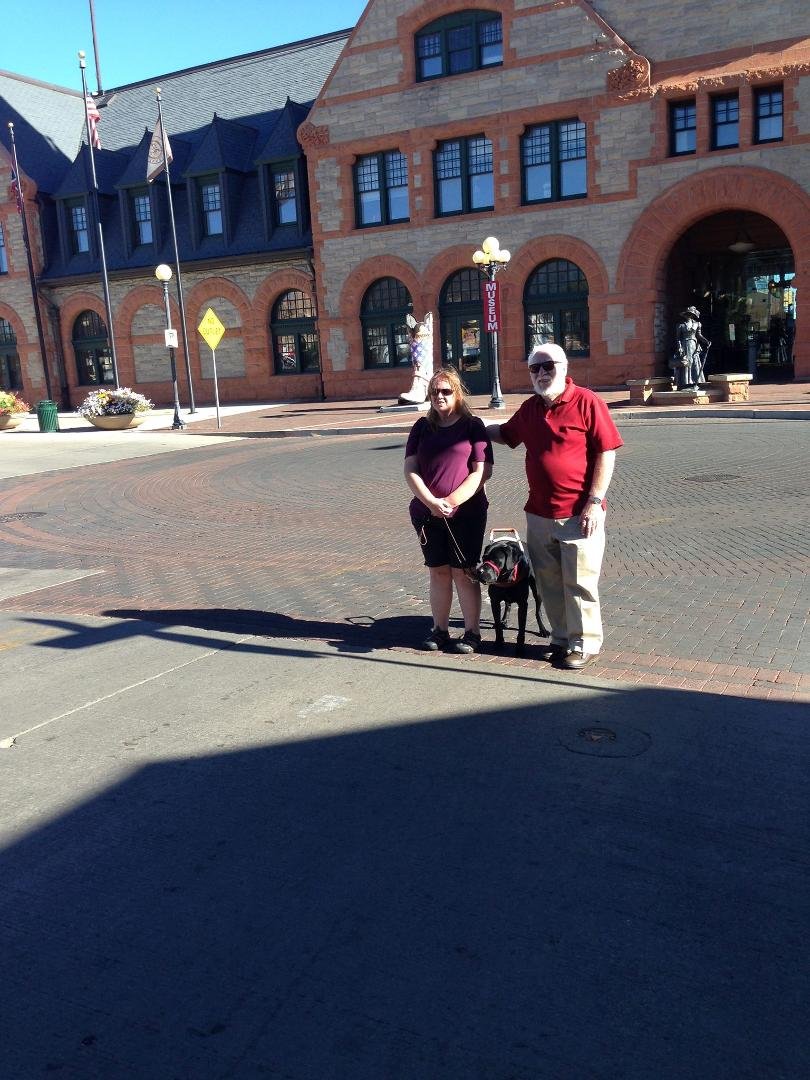 In front of Cheyenne train depot!