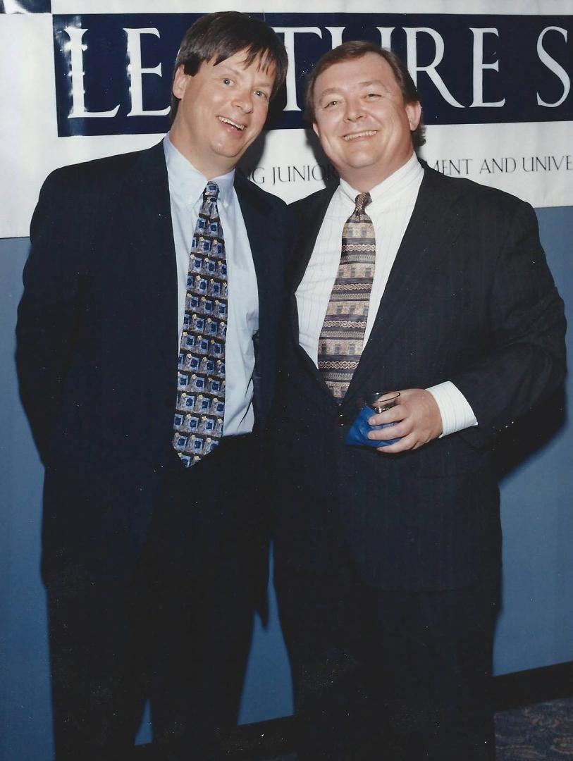 Throwback Thursday:
This is me posing with Dave Barry about 20 years ago. You can tell it’s the late 1990s by the awesome ties. I was hoping at the time that he would introduce me to Roxanne Pulitzer. Turns out that he had