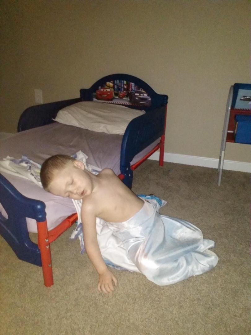 WOW!!! My handsome Keagan was tired!! Love him!! :)