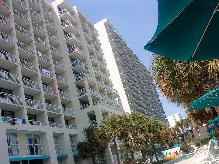 View of our balcony from pool side