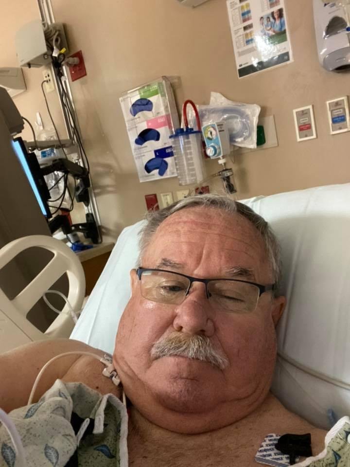 Here I again in the recovery room.