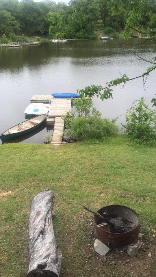 View from deck at lake house at Lost Lake near Turner Falls in Okla