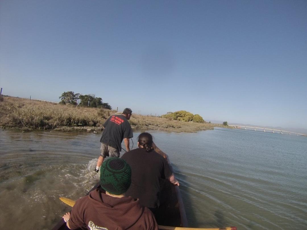 I was looking thru the north coast out post pics and found a pic of me and the boys rowing to the Island