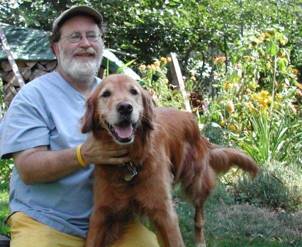 Noah, a very sweet, loving golden. I adopted him when they found a lipoma on his left hind left and is given nine months. He will die in six but we shall have a good time for twenty three weeks.