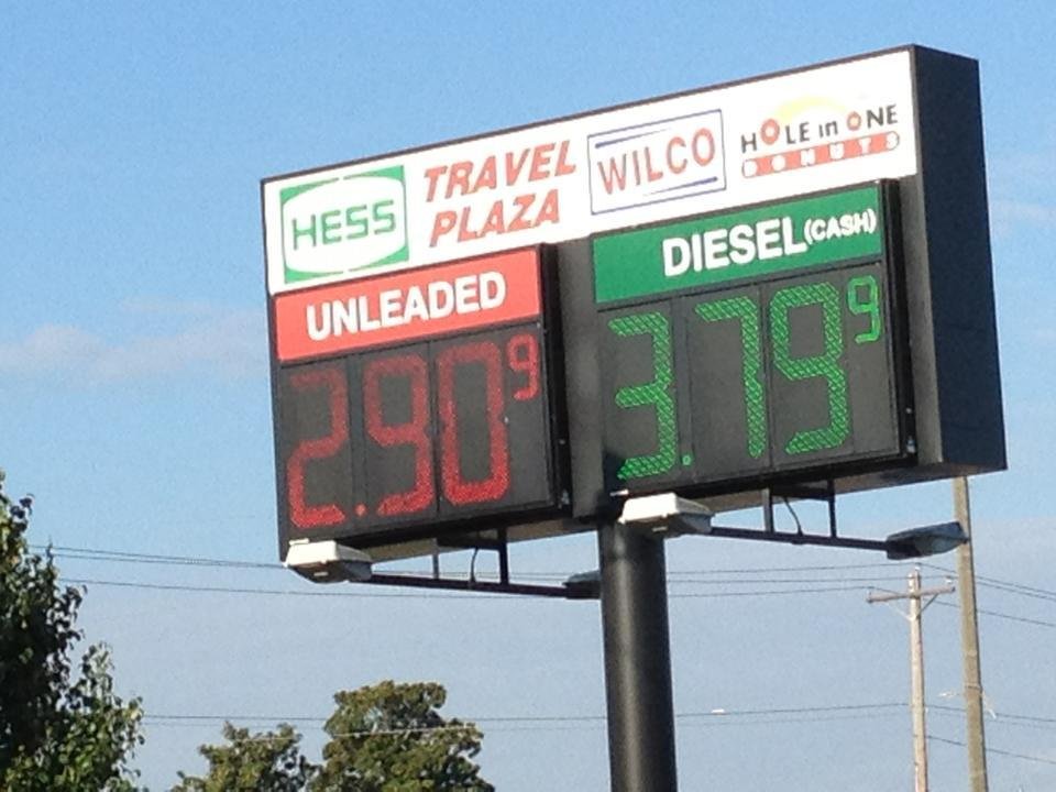 Hess station just south of Charlotte SC on our road trip to Rock & Roll Hall of Fame!