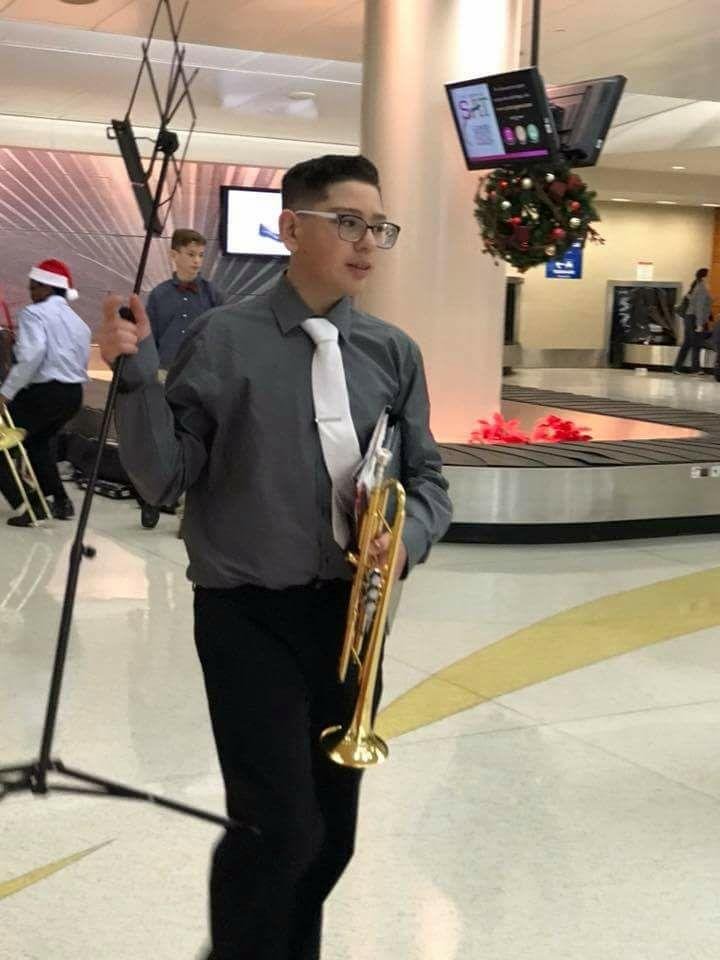 Just want to wish my grandson good luck and I am very proud of you. Today he will perform his concert with the All Region Band, sorry I won't be able to attend Nana , loves you. ❤