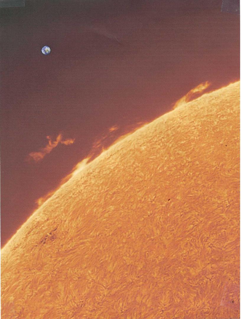I may have posted this a few years ago. If you were to move the Earth closer to the Sun the size difference would be very apparent.