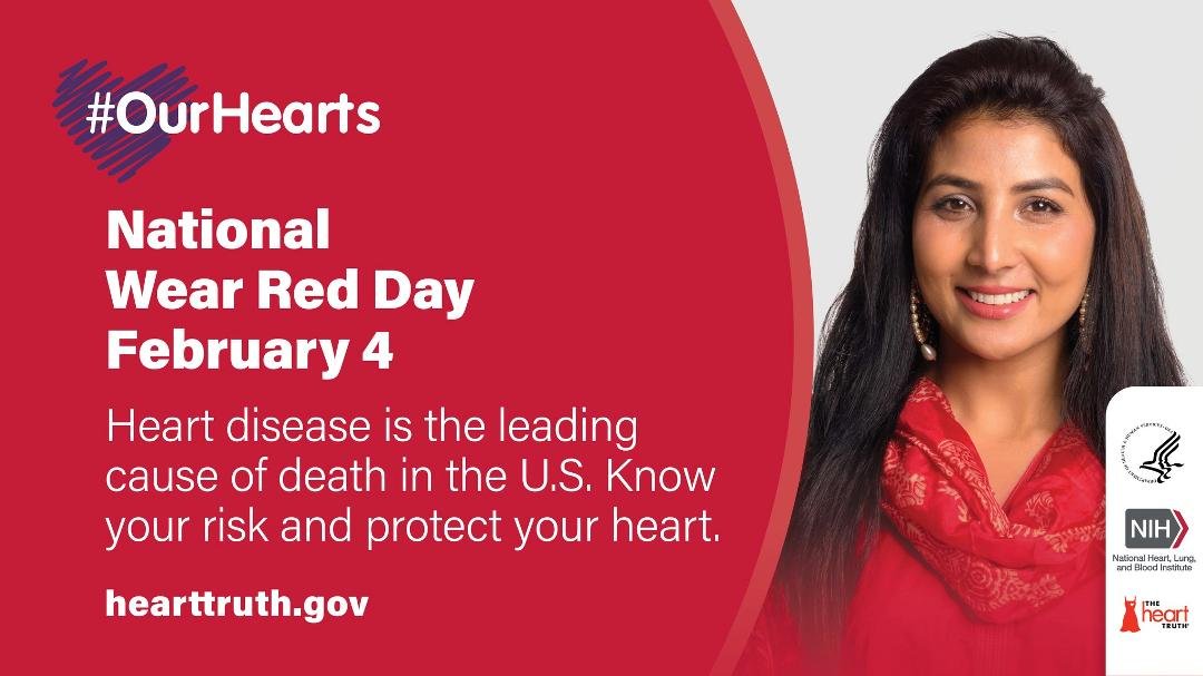 Heart disease kills 1 in 3 women. On the first Friday of February everyone is encouraged to wear RED in memory and thoughtfulness of those with the disease and this fact.
