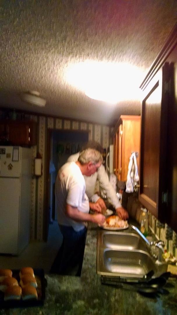 Thanksgiving lunch is over and the mess is cleaned up! Had some good helpers that picked that bird clean!!! Time for a shower and to kick back!!! Wonderful day with family minus the rain.