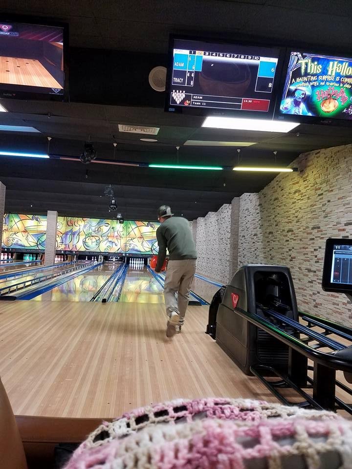 Bowling with son in law.