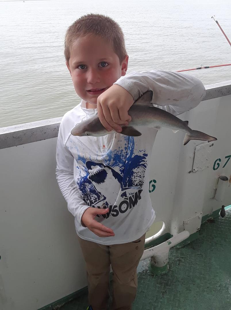 Tyler's first shark.