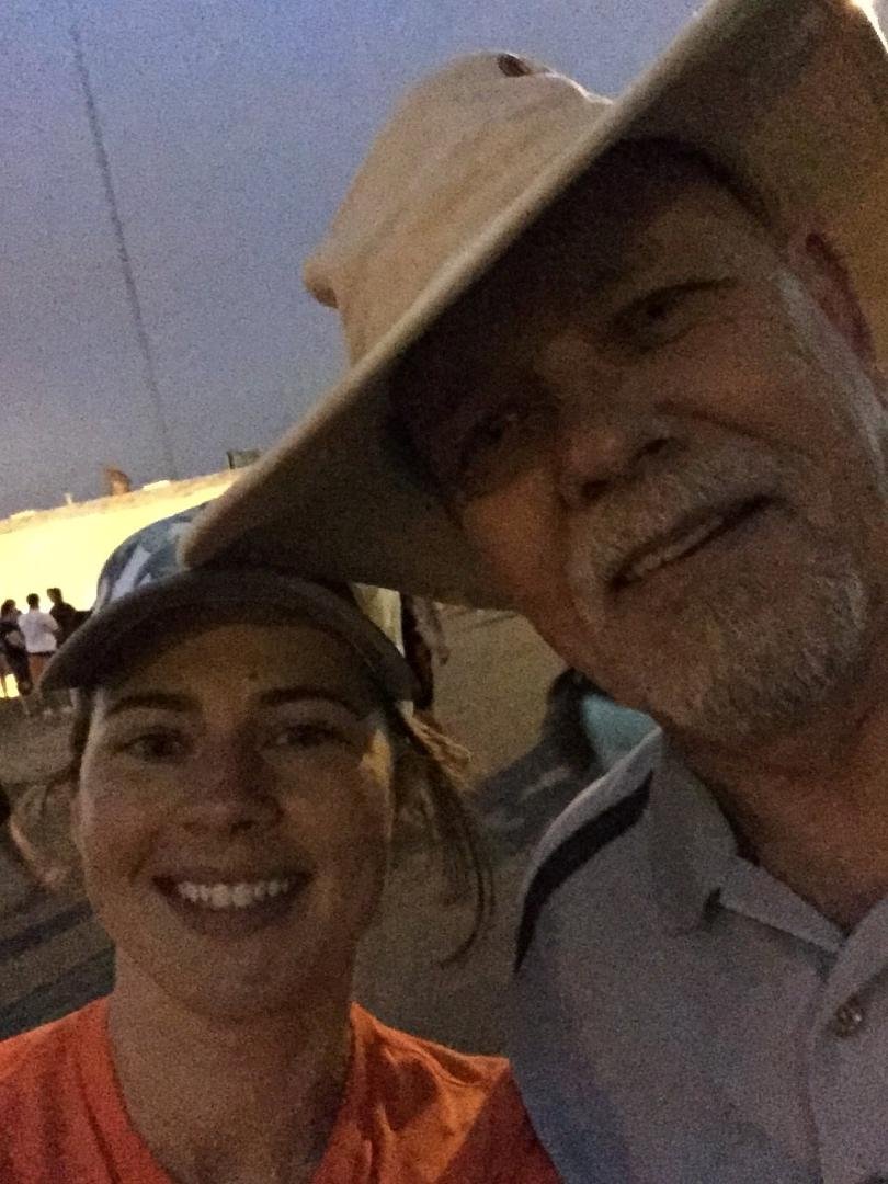 Daughter Kari & I joined over 25,000 others in the OKC Memorial Marathon corals this morning. Kari shot this photo when we were preparing for the half marathon to challenge ourselves and to honor the 168 victims of the trag