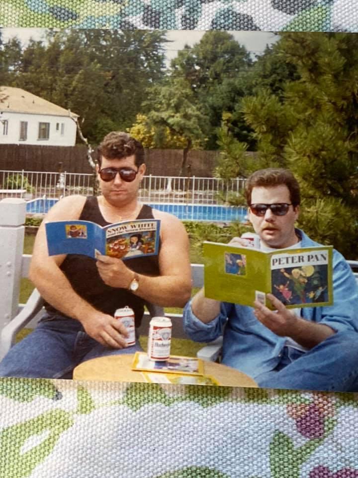 Me and my Buddy Rob catching up on the classics. I’m guessing by the hair it’s the 90’s.