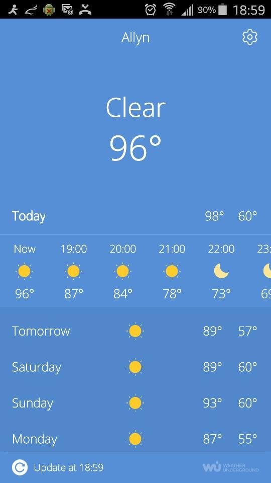 OUCH, it's hot here and it's 7 pm