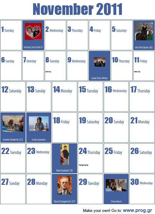 Thomas Daurio's album, My Calendar