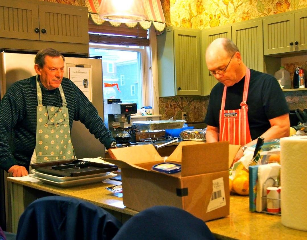 This is what old restaurant critics do when they get ... well, even older. Fred LeBrun spares no energy watching Bill Dowd work on breakfast service for 16 families at the Ronald McDonald House in Albany, NY.