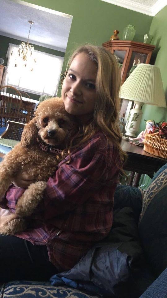 my beautiful grandaughter & ruby our dog
