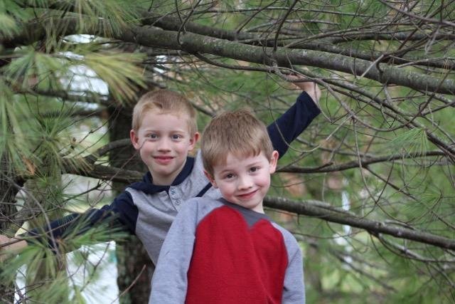 Ethan and Brandon at Christmas in New Jersey, 2015.