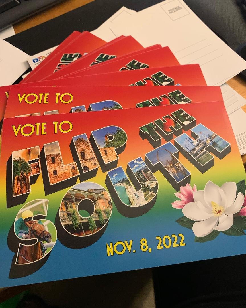 Writing postcards to encourage my fellow Georgians. Doesn’t feel like much, but every little bit helps, I hope. Early voting opens next week, so make sure you’re registered! Such vital races this year, not just because of t