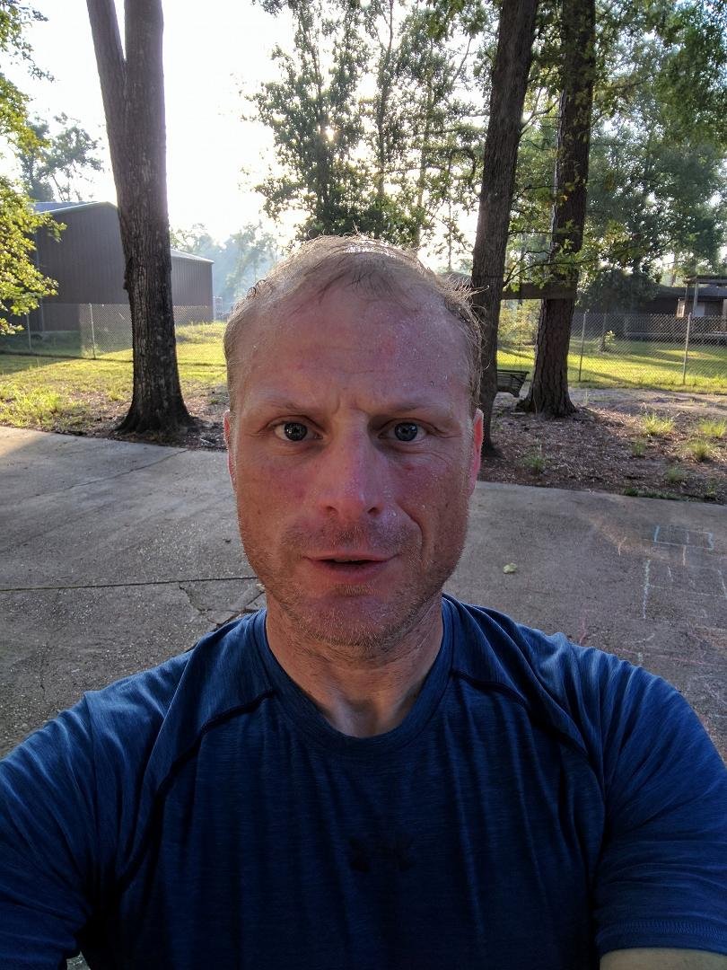 This old man can chalk up his ladder workout as complete!