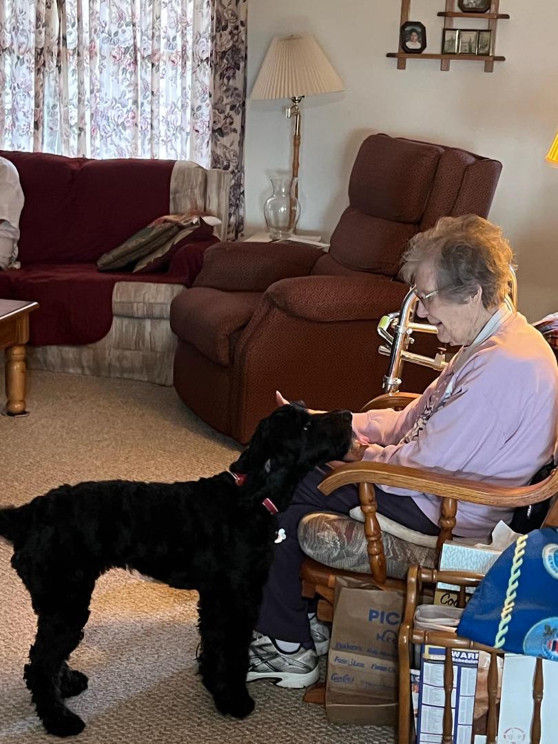 LuLu and Great Grandma sharing Valentines Greetings!