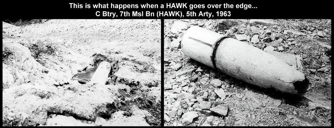 A missile fell over the edge: