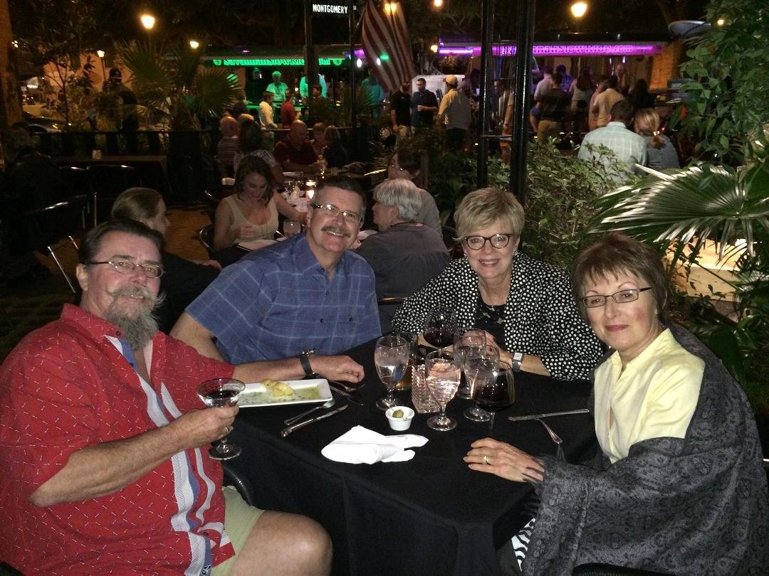 Me, Jim&Sue Wheeler, Gail at Belford's Steak and Seafood, Savannah, GA