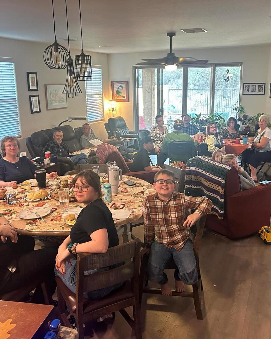 I’m in this Thanksgiving Day photo.