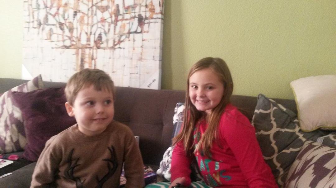Grandaughter Ava & Grandson Leo