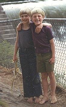 Buddies 4ever. Christopher with cousin Tracy (1967-2000).