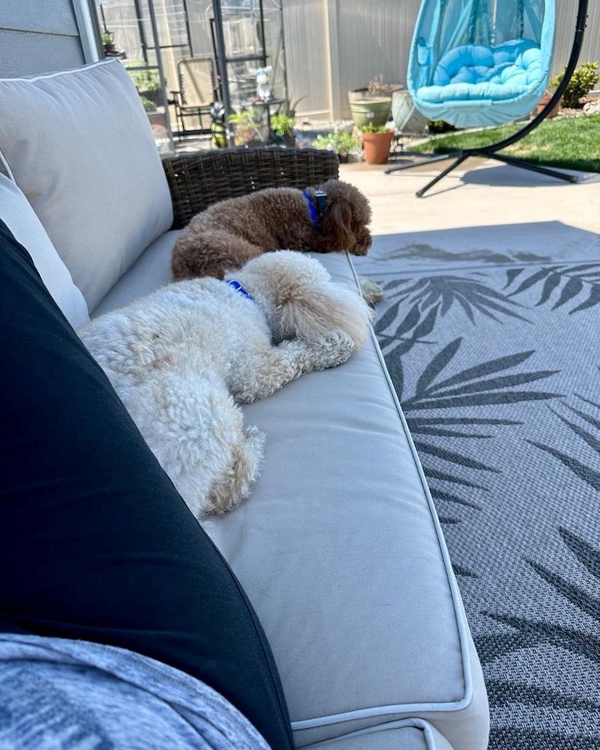 Outside Chilling except they have most of the couch