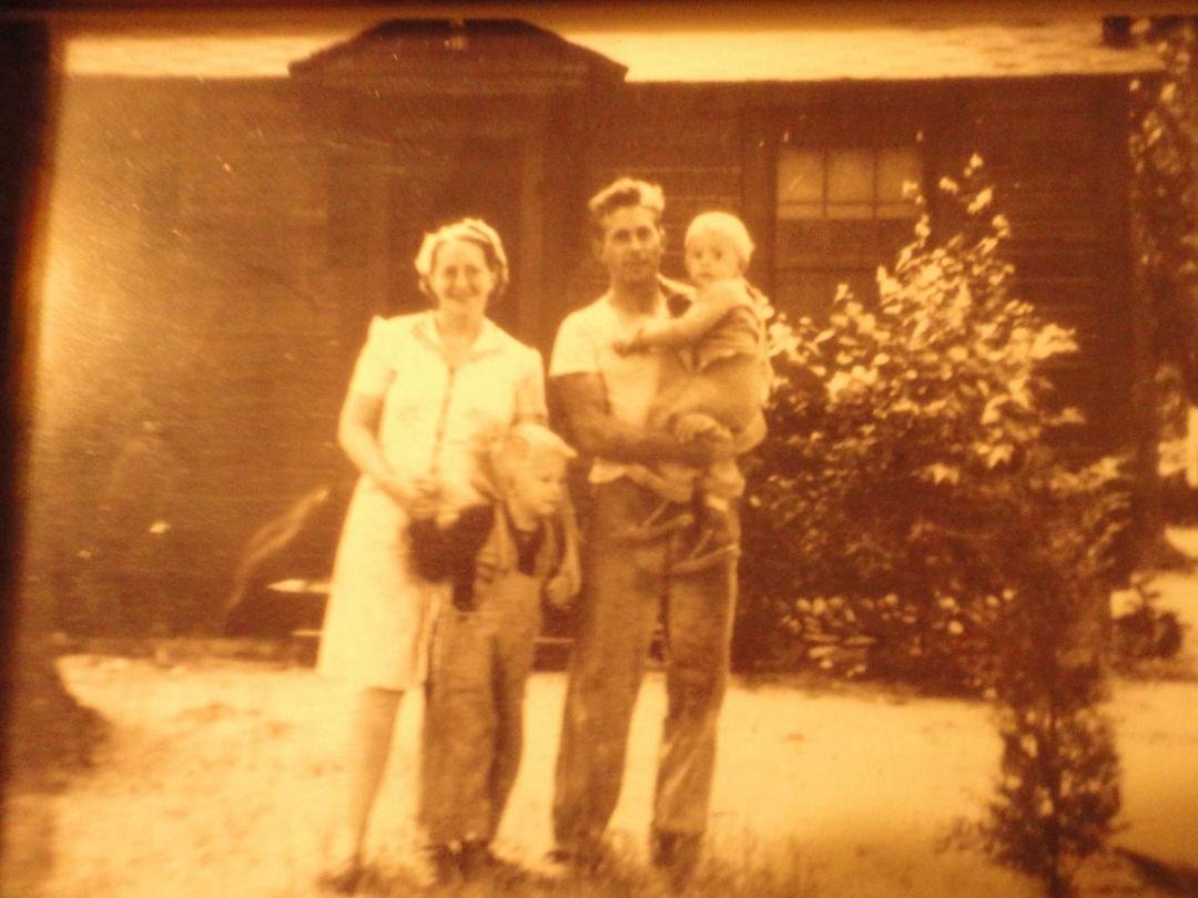 This is me, the youngest, with my brother Ken and my parents in 1948 at our summer house in Lake Ronkonkoma. Many Norwegians lived here including the Jensens, Wicks, Thomasens, Rafosses and my God parents.
