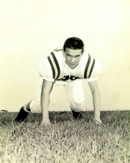 Defensive lineman with hair. Circa 1960. Upper Merion High School. Philadelphia, PA. #tbt a little early.