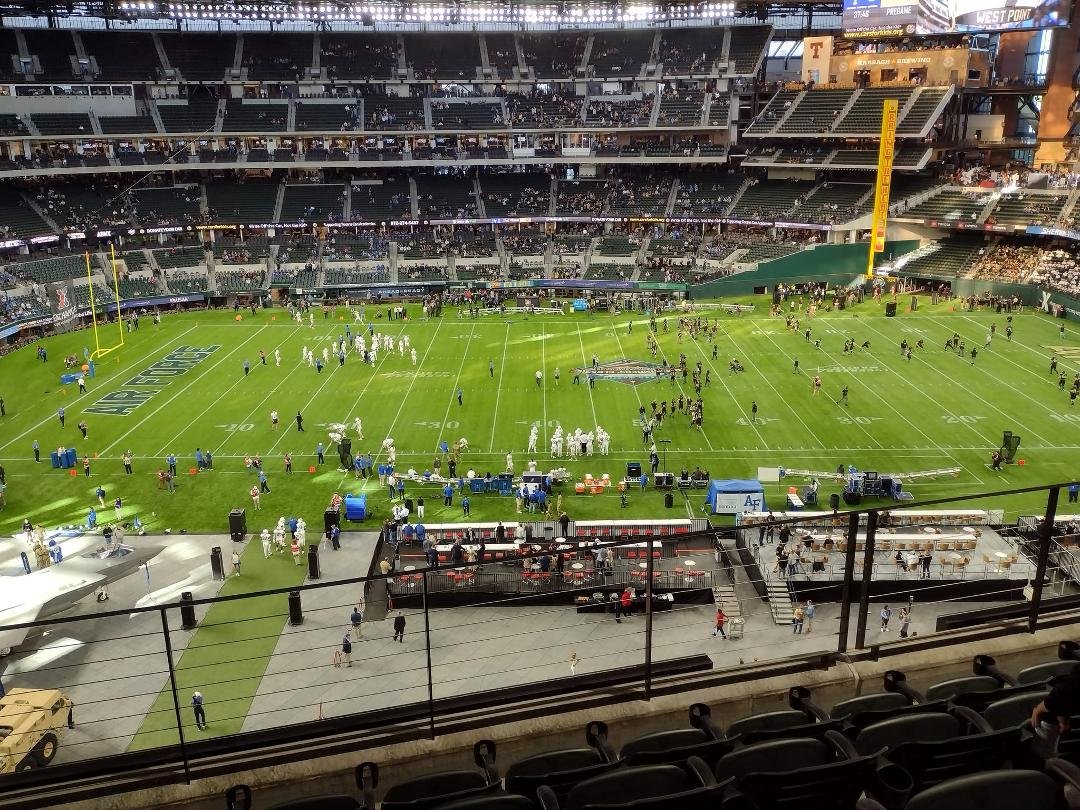 At Air Force v Army game with Jean Brost at Globe Life Stadium. Arlington Texas