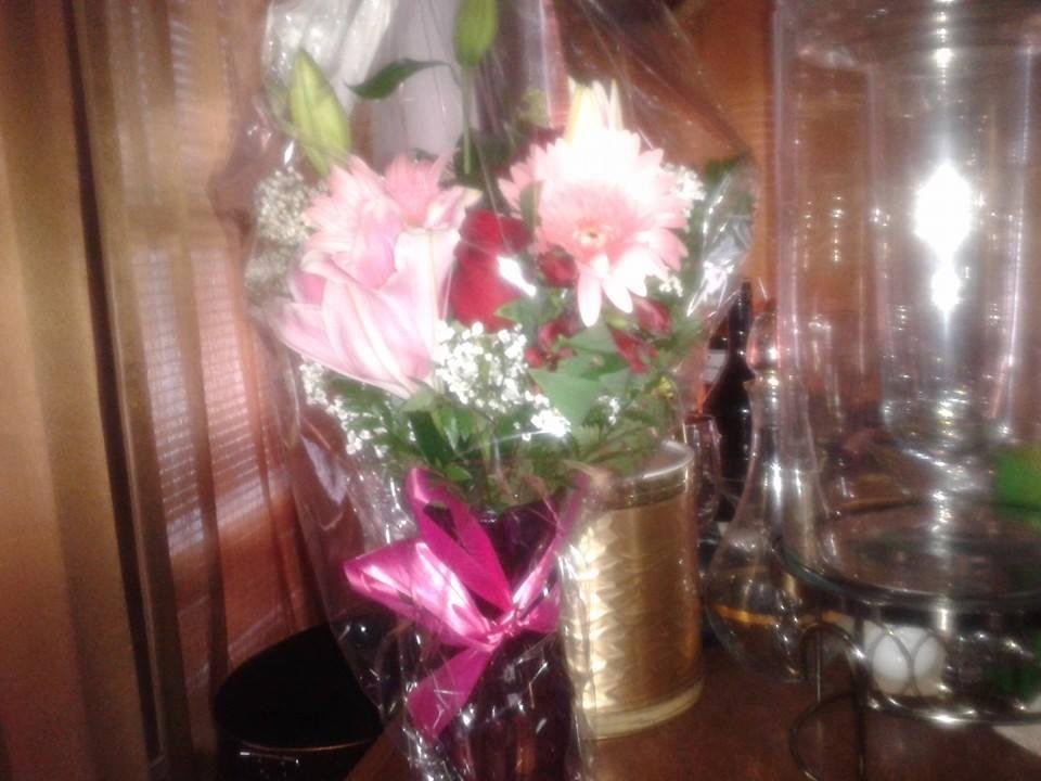 Happy Birthday flowers from my daughter toni