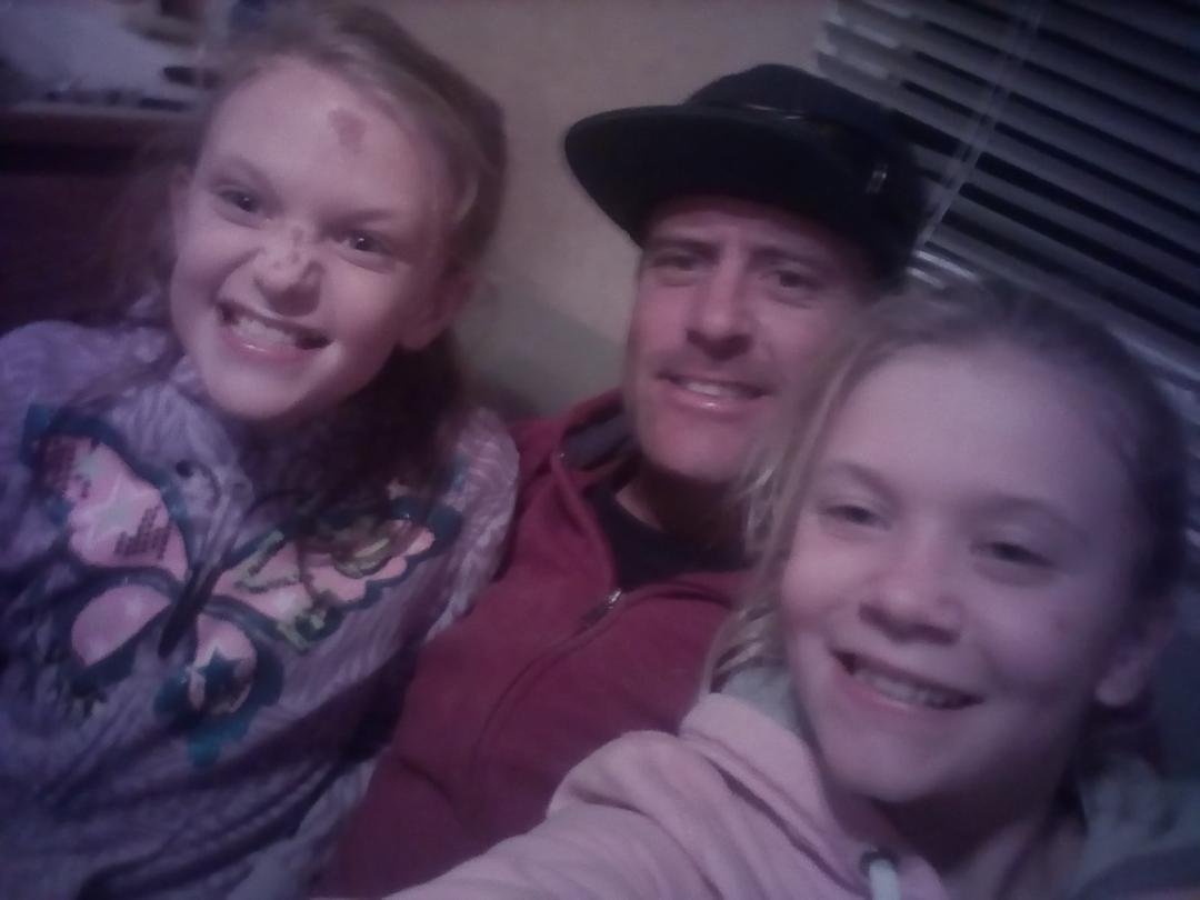 Me and my little princesses before I have to go away for a min