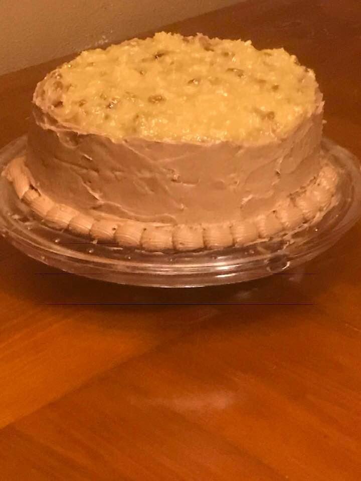 Week 7 of wedding cake trials coconut pecan cake Christy Jean