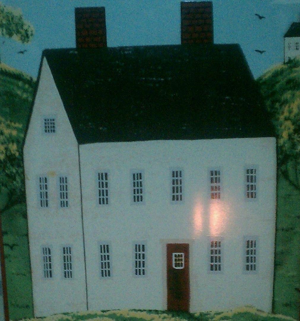 Massonary Painting of 1860's Colonial House
